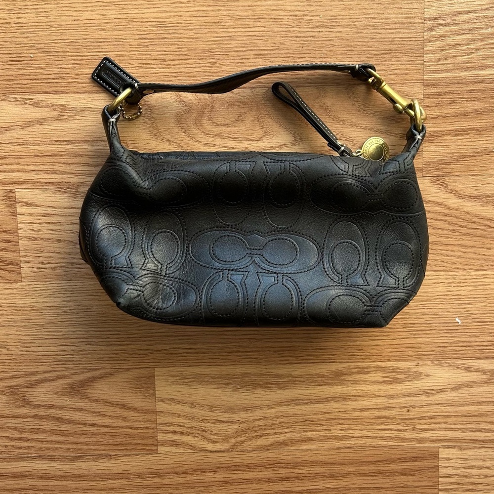 Coach 1941 Embroidered Logo Handle Bag Black